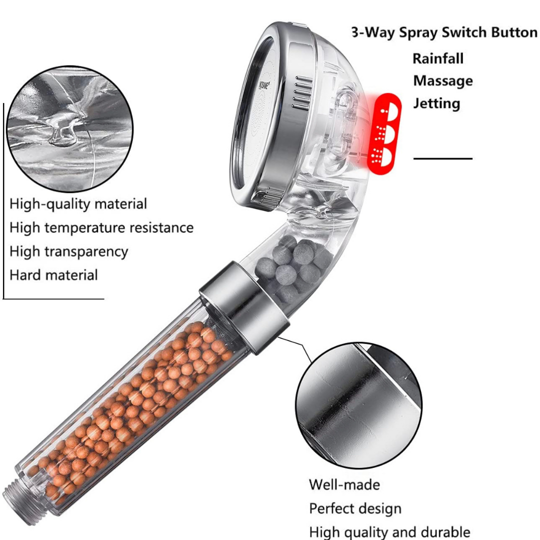 High Pressure Shower Head | Multi-Layer Mineral Filtration System